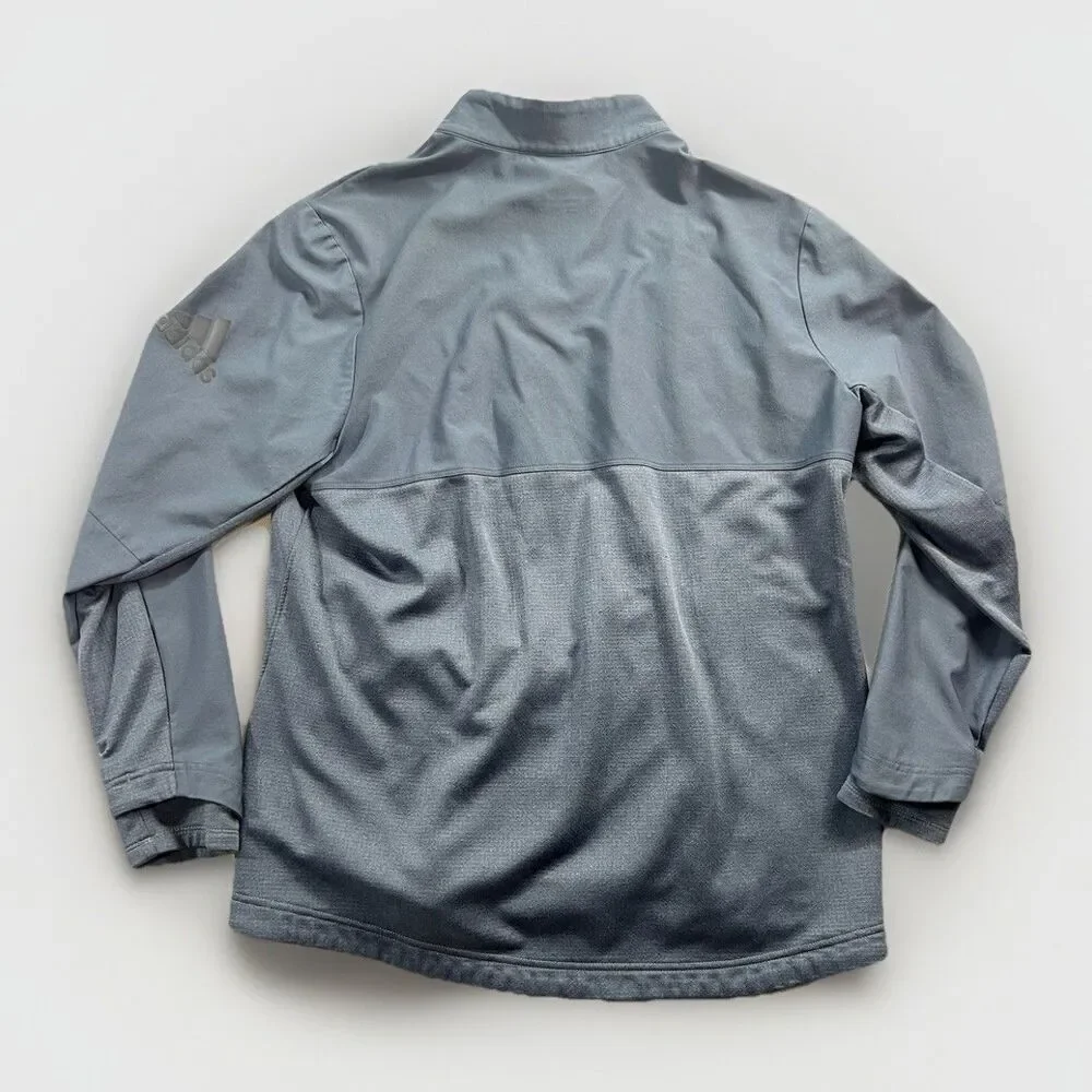 Adidas Mens Quater Zip Golf  Pullover‎ Blue Gray Color Size Large Activewear